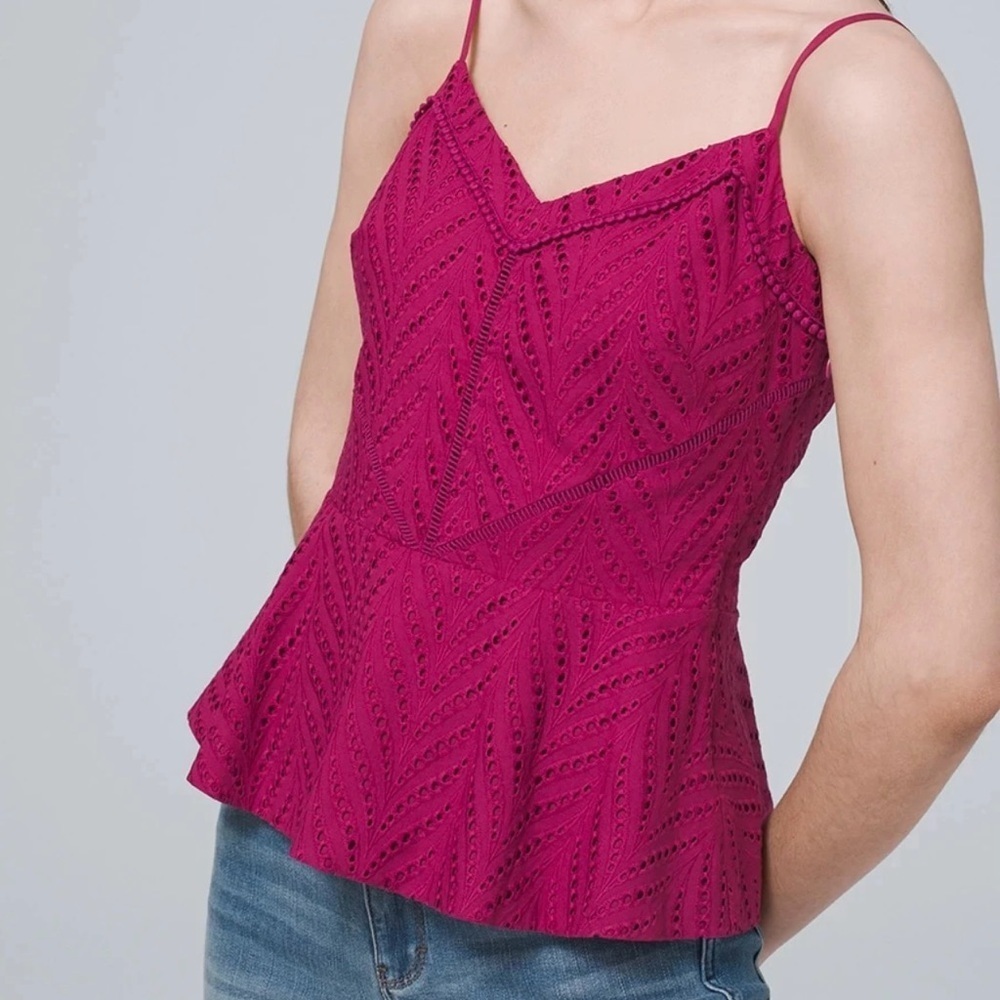 White House Black Market Sleeveless Cami Eyelet Women’s Size 2